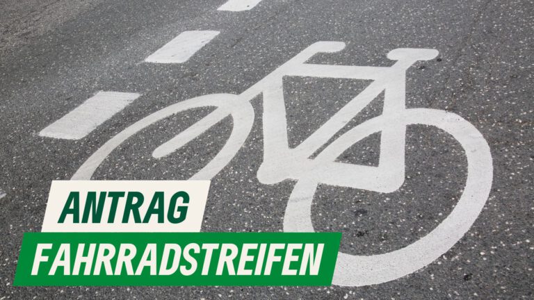 Fahrradstreifen in der Neuen Straße